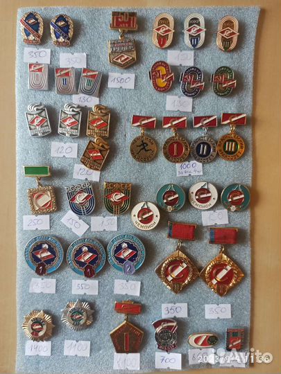 Значки Спартак 1,2,3 места