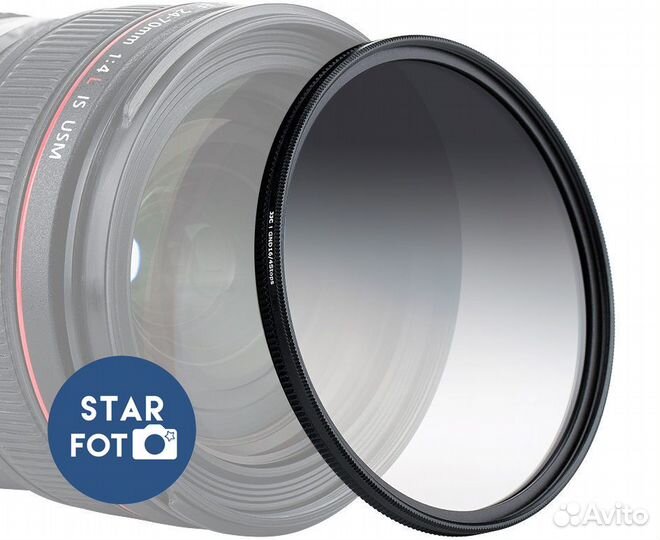 Светофильтр нейтрально серый 72мм градиентный