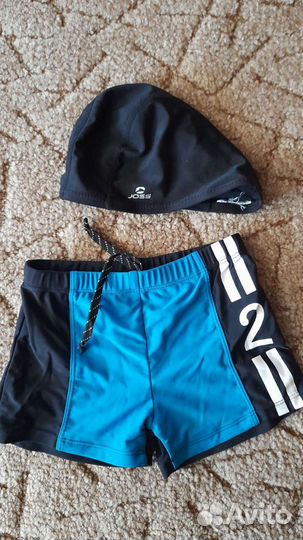 Купальная шапочка и плавки на 6 лет 36 размер