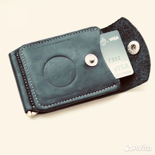 Кошелек зажим для купюр 3 отделения под карты