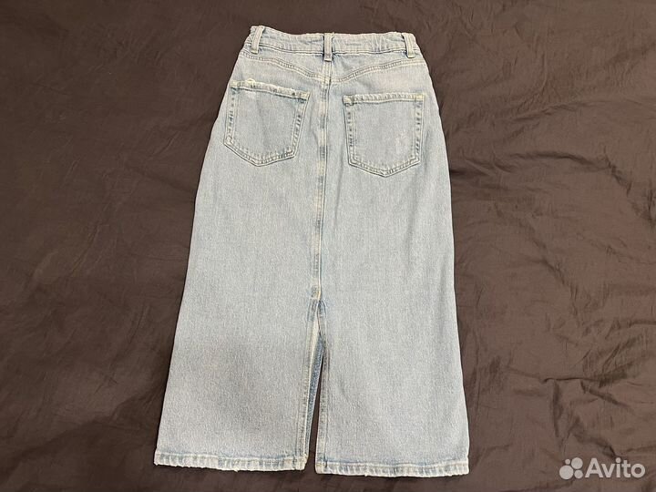 Джинсовая юбка zara xs