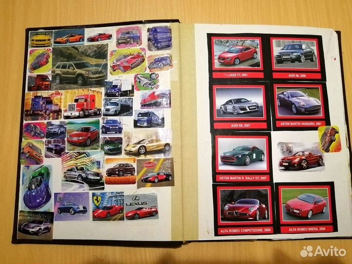 Коллекция с наклейками авто, иномарки 1998-2007 гг