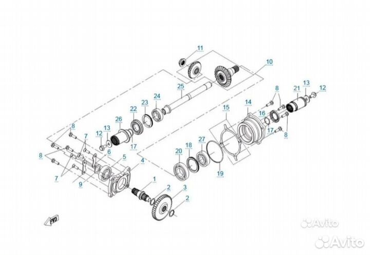 Гайка кпп cfmoto 4шт