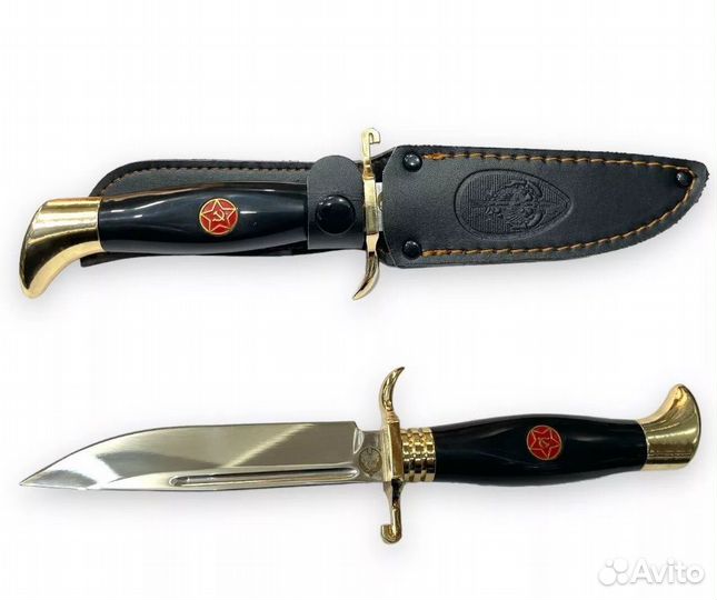 Финка нквд ст95х18, чехол кожа, новый