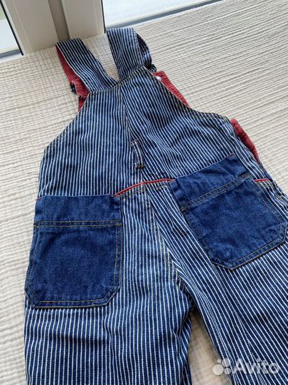 Джинсовый винтажный комбинезон 98