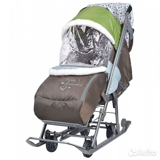 Санки коляска комбинированная Nika