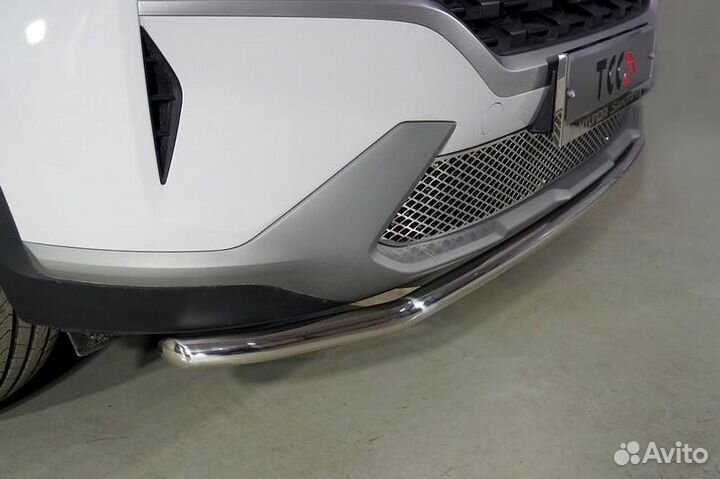 Защита бамеера труба нерж. Hyundai Santa Fe