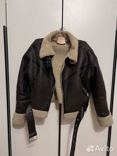 Дубленка авиатор женская 44 46