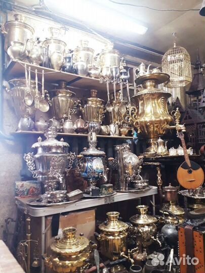 Самовары старинные тульские на дровах