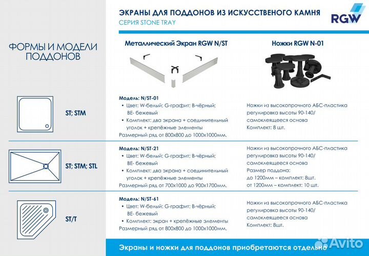 Душевой поддон RGW 16152099-11 Терракот