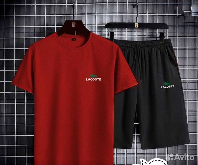 Летний спортивный костюм с шортами Lacoste