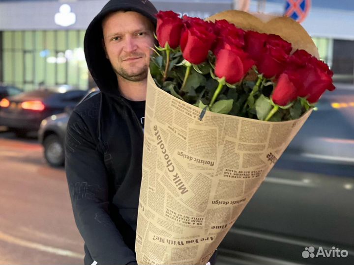 15 роз 51 25 31 25 Розы Цветы доставка