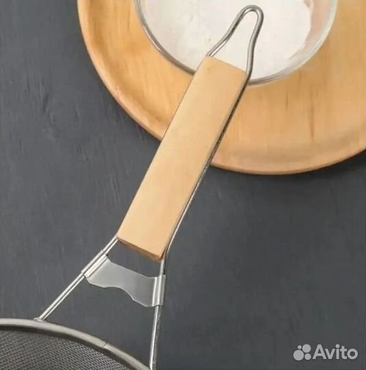 Сито дуршлаг с деревянной ручкой Оптом