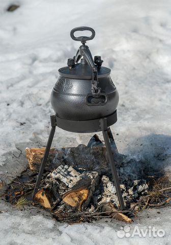 Афганский казан скороварка 15 литров. Черный