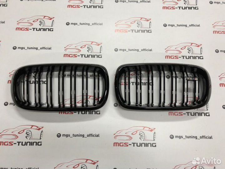 Ноздри в BMW Х5 f15 в стиле Х5 М черный глянец