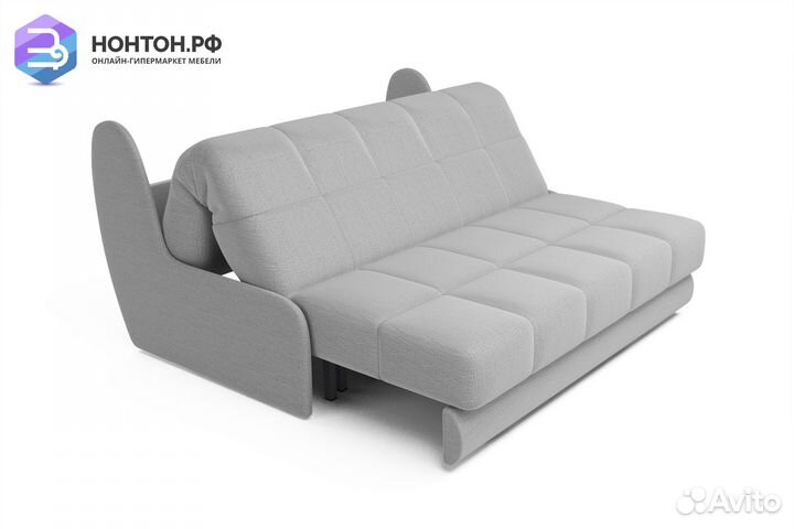 Диван аккордеон Барон №2 рогожка серая