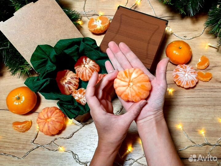 Мандарин мыло ручной работы подарочный набор