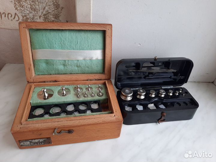 Набор гиря разновесы в футляре, 2 шт одним лотом