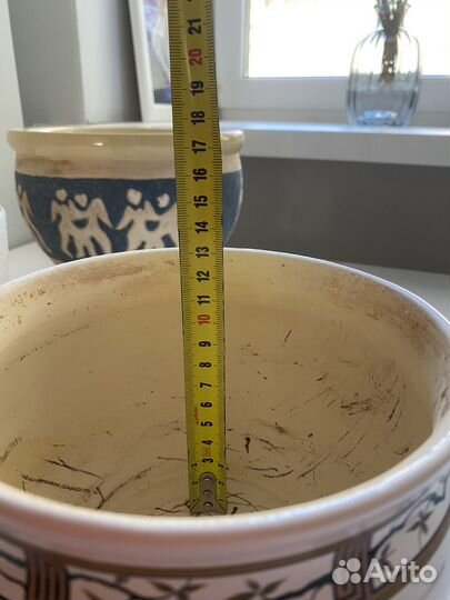 Керамические горшки для цветов б/у