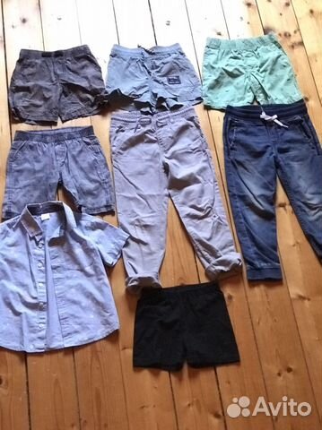 Шорты,брюки,рубашки пакетом. 4-5лет