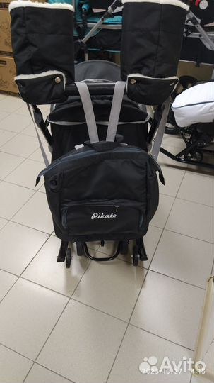 Новые санки коляска Pikate Onyx новые