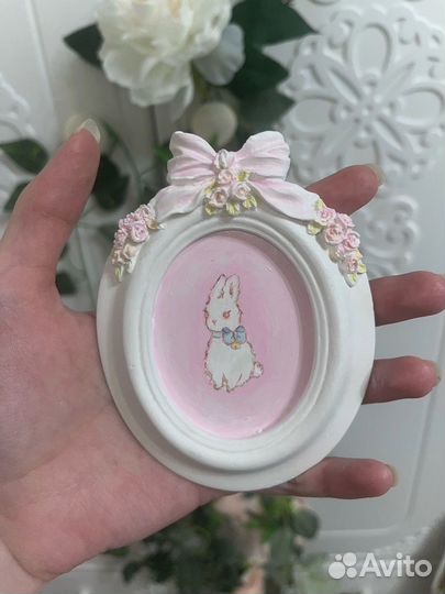 Гипсовая рамочка с рисунком на заказ