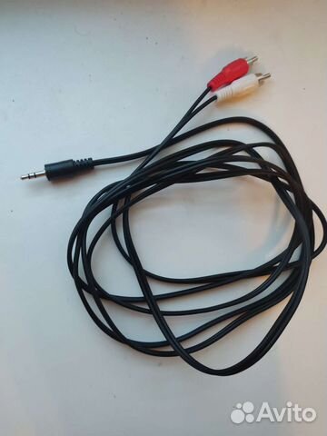 Mini Jack 3.5 - 2 x RCA (jack-тюльпаны)