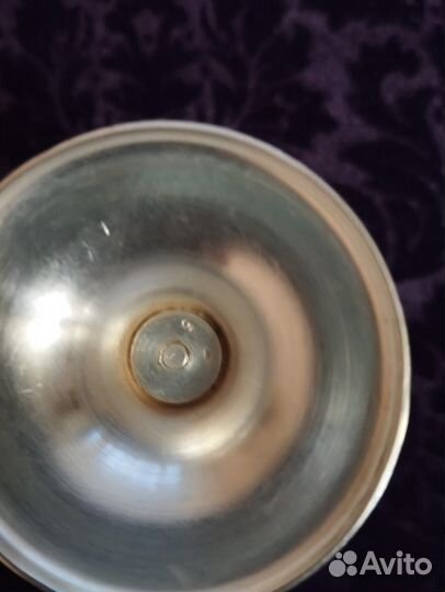 Рюмки коньячные на подносе мельхиор