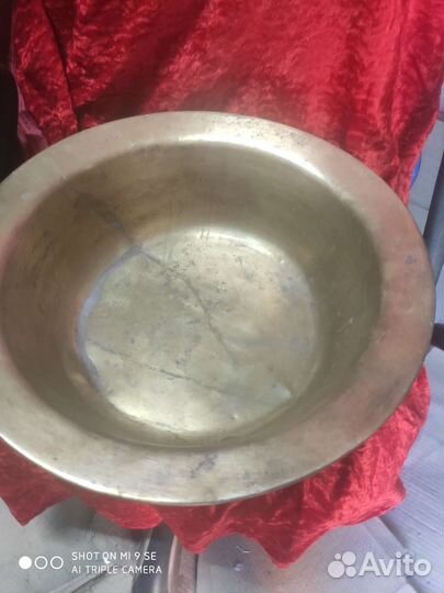 Таз латунно-медный СССР для варенья