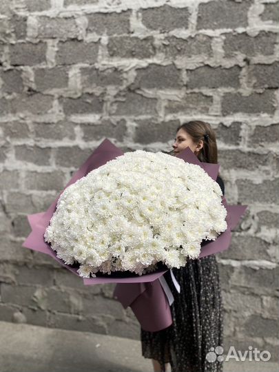 Букеты гиганты из кустовой хризантемы. Доставка