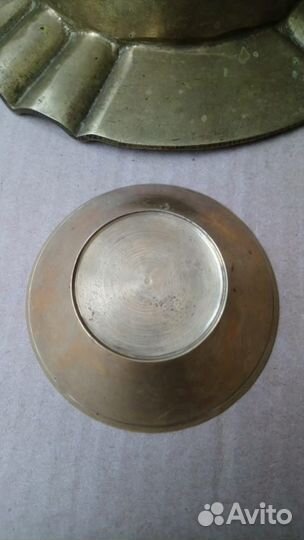 Индия эмаль латунь пепельница
