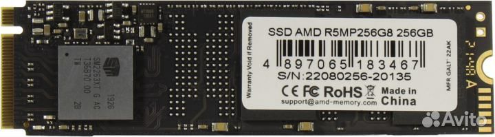 SSD M.2 AMD Radeon 256 Gb NVMe. Новый