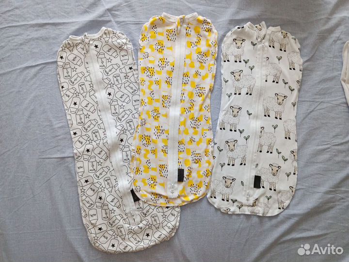 Пеленка кокон для новорождённых на молнии mjolk