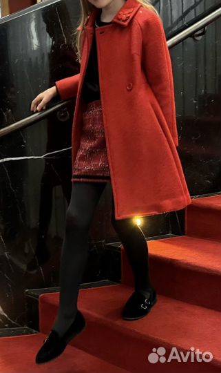 Пальто для девочки 140