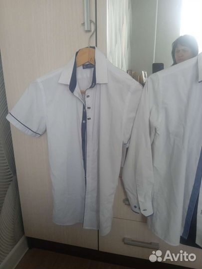 Рубахи школьные р-р164 с длинным и коротким рукав