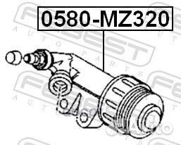 Цилиндр сцепления рабочий mazda 3 2006/ 5 2007