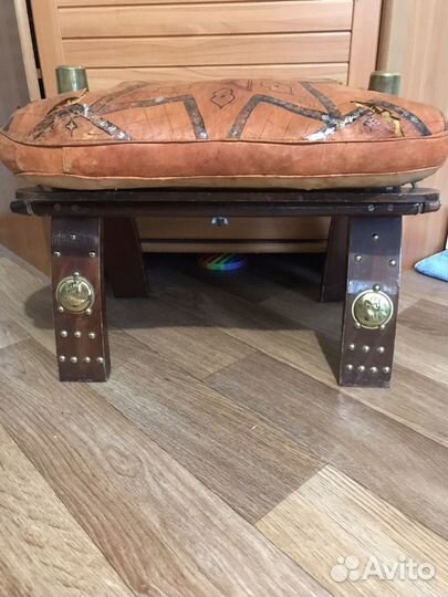 Верблюжье седло мебель винтаж пуфик