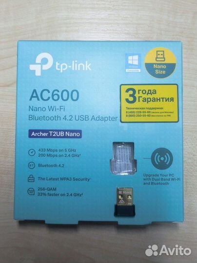 Wi-Fi + Bluetooth адаптер TP-Link Archer T2UB Nano