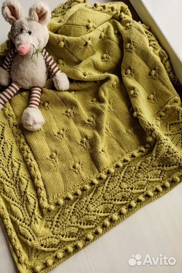 Плед детский вязаный ручная работа