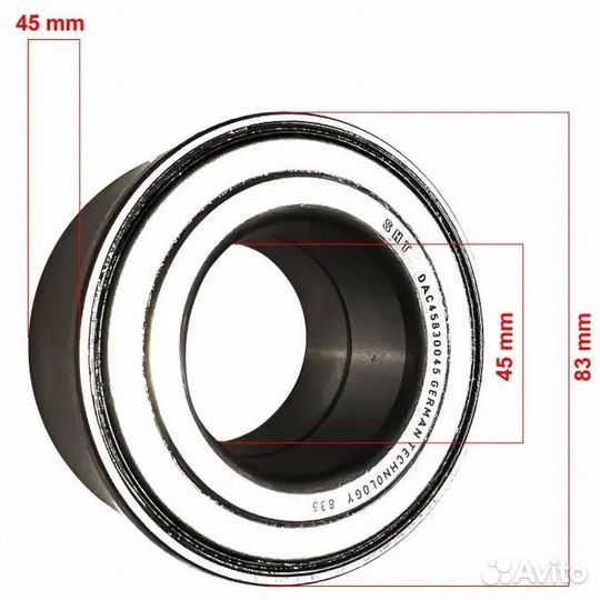 Подшипник торсиона DAC4583CS62, DAC45830045, для B