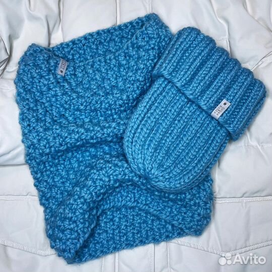 Комплект шапка и снуд женский