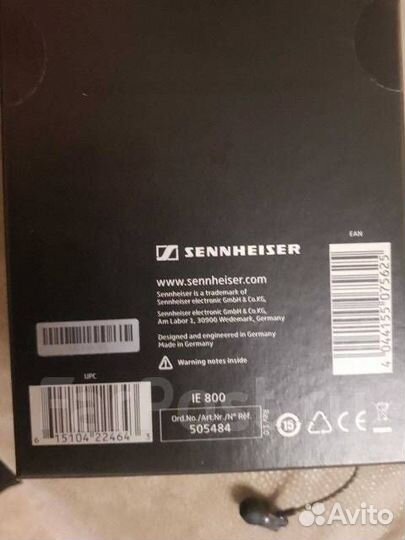 Наушники sennheiser IE 800