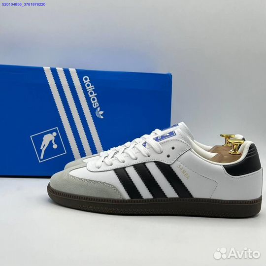 Кроссовки Adidas Samba White/Black (Арт.25977)