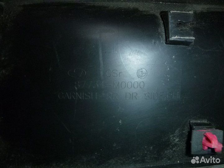 Накладка задней правой двери hyundai creta 2016