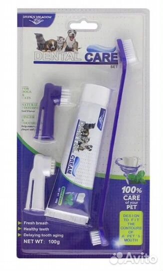 Набор для ухода за зубами животных зубная паста +