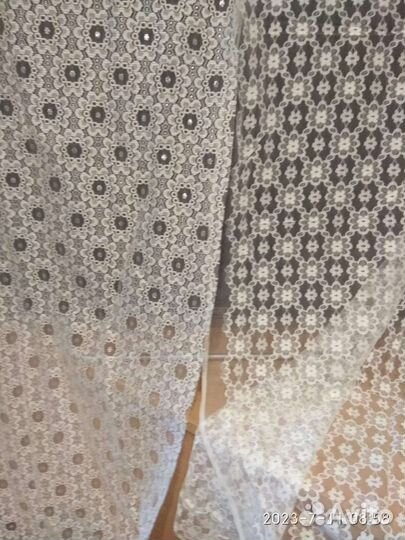 Отрез ткани, натуральный шёлк, шерсть, гипюр