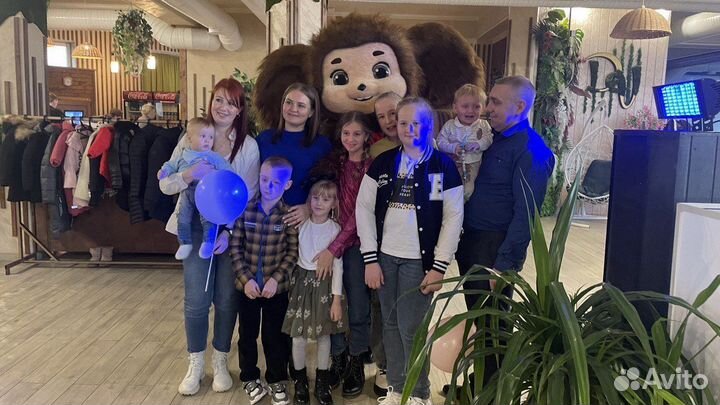 Чебурашка ростовая кукла. Поздравление