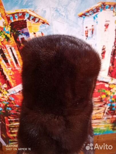 Шапка ушанка норковая