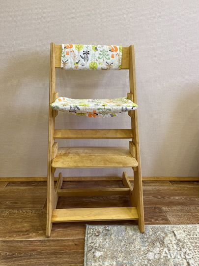 Детский растущий стул деревянный