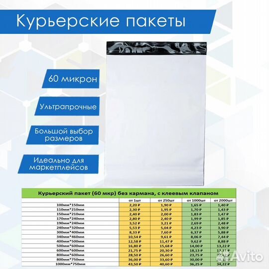 Курьерские пакеты. Пакет для ozon и Вайлдберриз